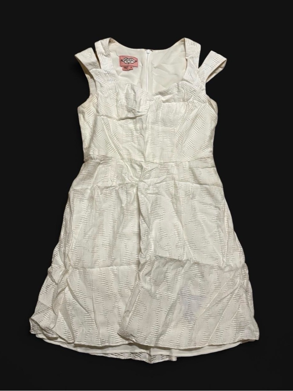 white ruffle dress